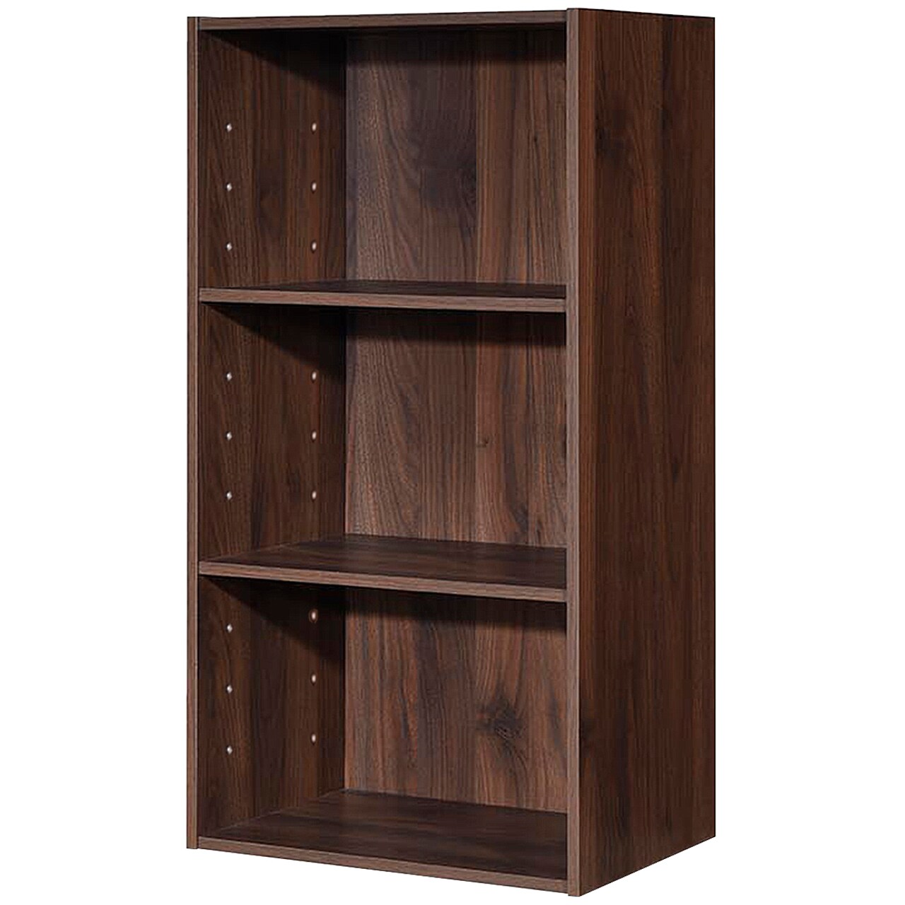 Costway 3 Open Shelf Bookcase Modern Multi-functional Storage Display Cabinet Walnut